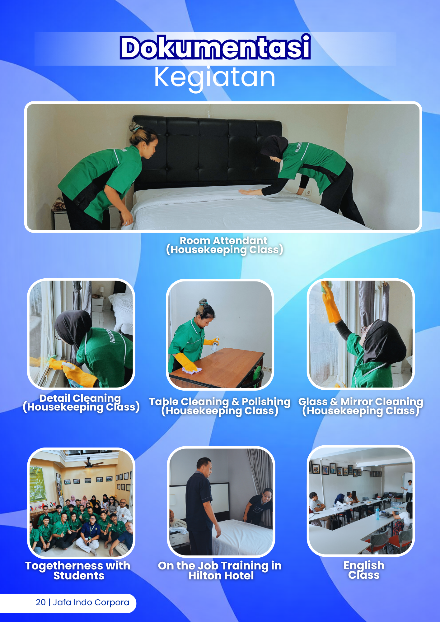 Dokumentasi Pelatihan Housekeeping dan On the Job Training Hotel Hilton